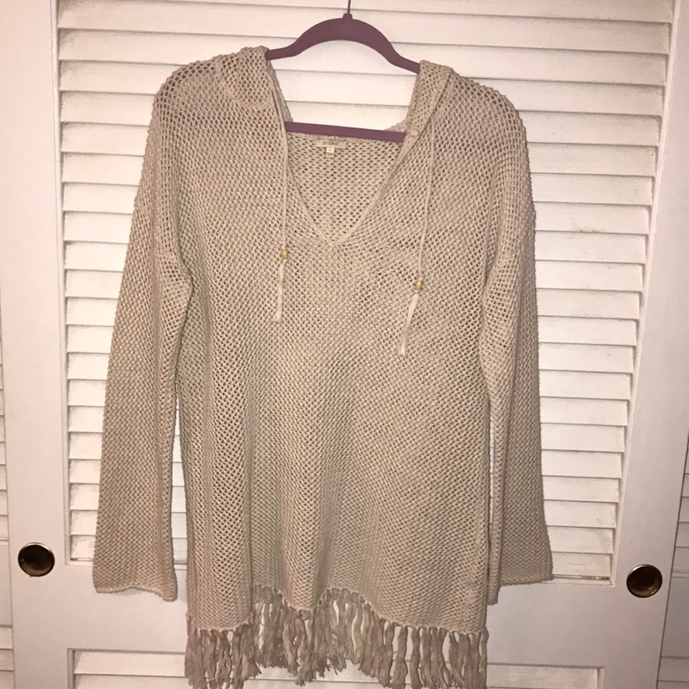 Crochet hooded sweater